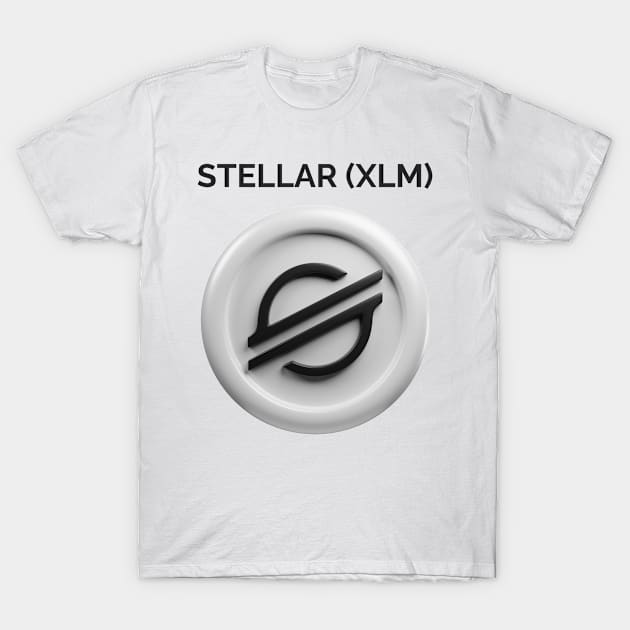 STELLER XLM 3d front view rendering cryptocurrency T-Shirt by YousifAzeez